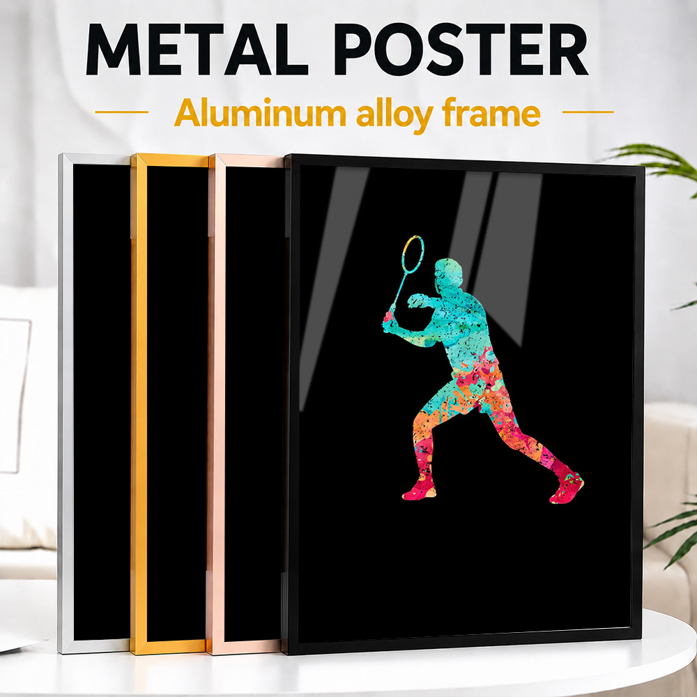Badminton Photo - Badminton Pop Color Framed Aluminum Metal