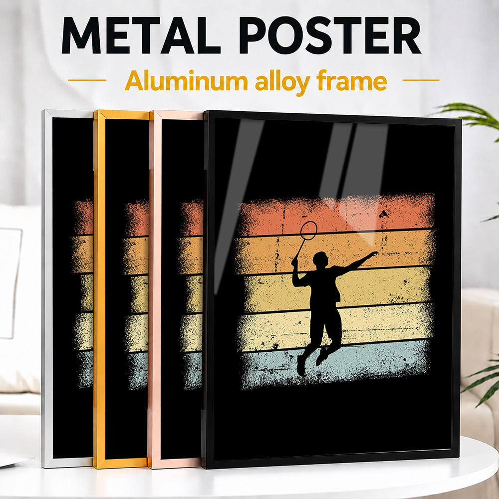Badminton Photo - Badminton Retro Framed Aluminum Metal Poster